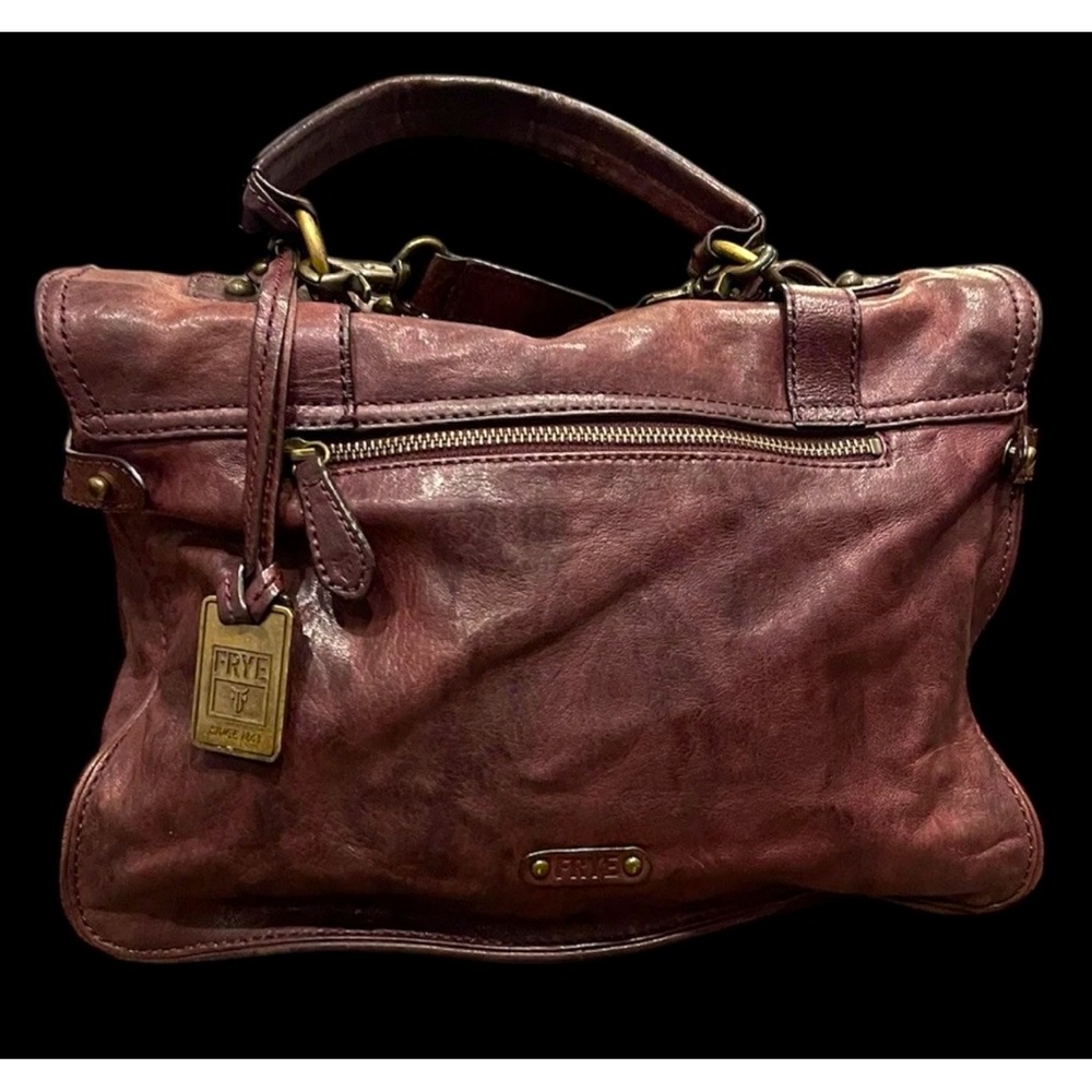 Frye Cameron Leather Satchel Crossbody Handbag Cognac Brown Retail $428 - Picture 4 of 16